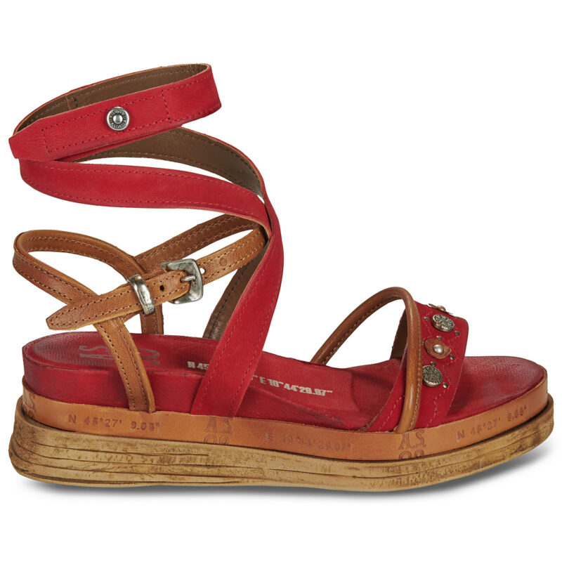 Airstep / A.S.98 LAGOS Rot Keilabsatz Sandalen Damen - 2