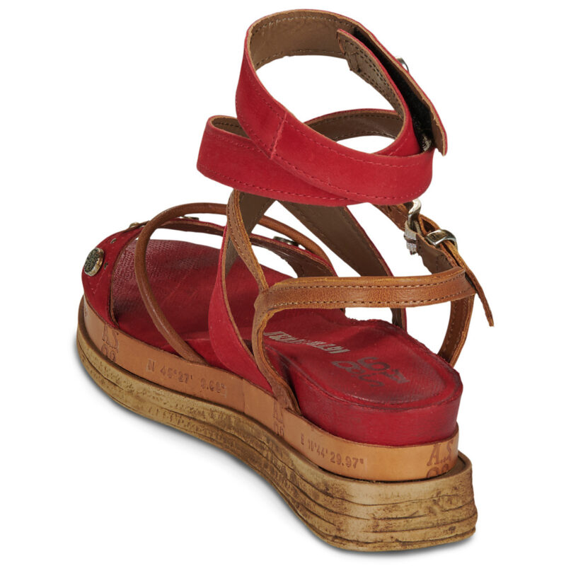 Airstep / A.S.98 LAGOS Rot Keilabsatz Sandalen Damen - 5
