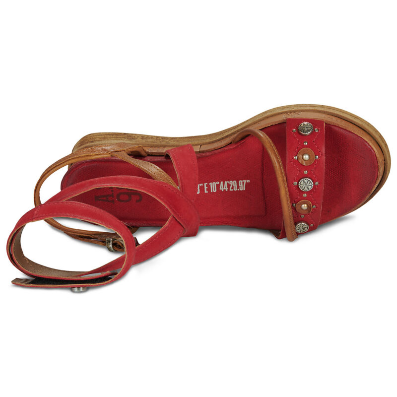Airstep / A.S.98 LAGOS Rot Keilabsatz Sandalen Damen - 6