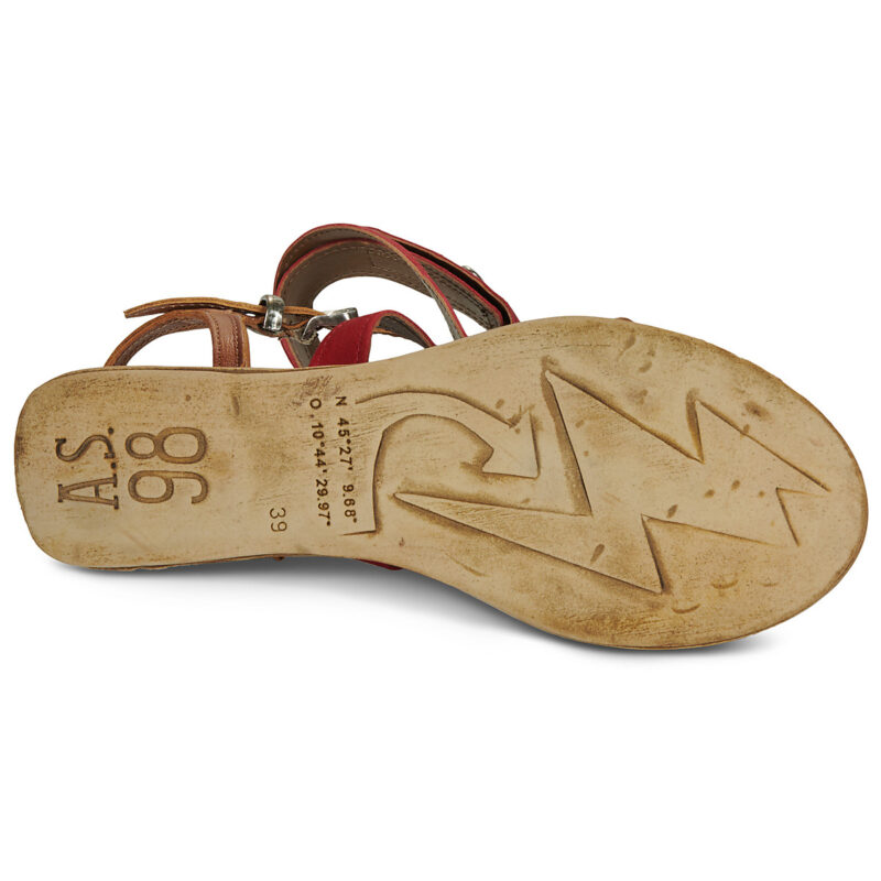 Airstep / A.S.98 LAGOS Rot Keilabsatz Sandalen Damen - 7