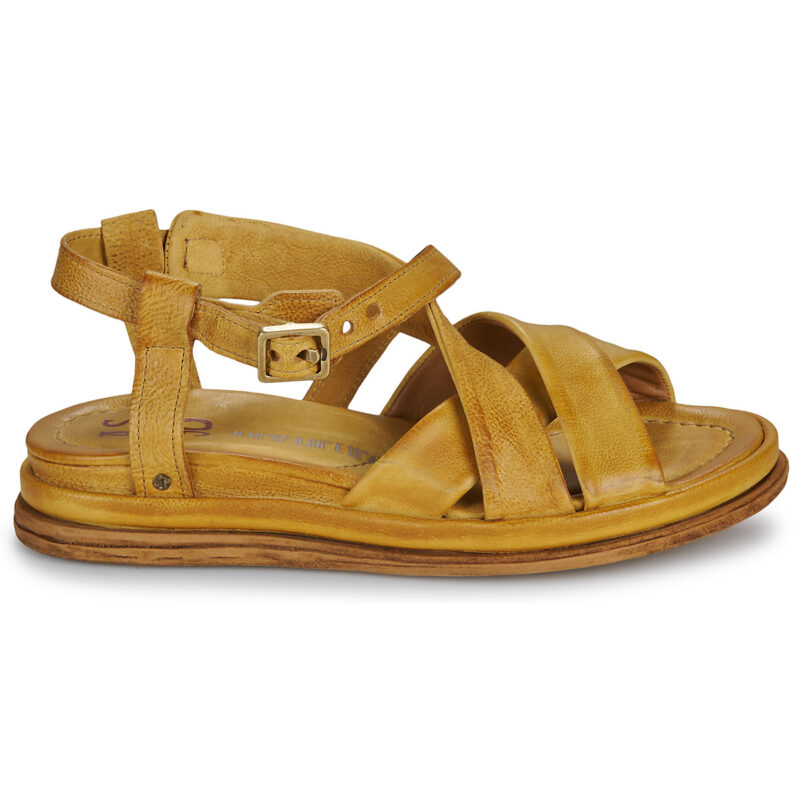Airstep AS98 L&ouml;ffelriemen-Sandalen f&uuml;r Damen, gelb, niedrig - Gr&ouml;&szlig;e 2
