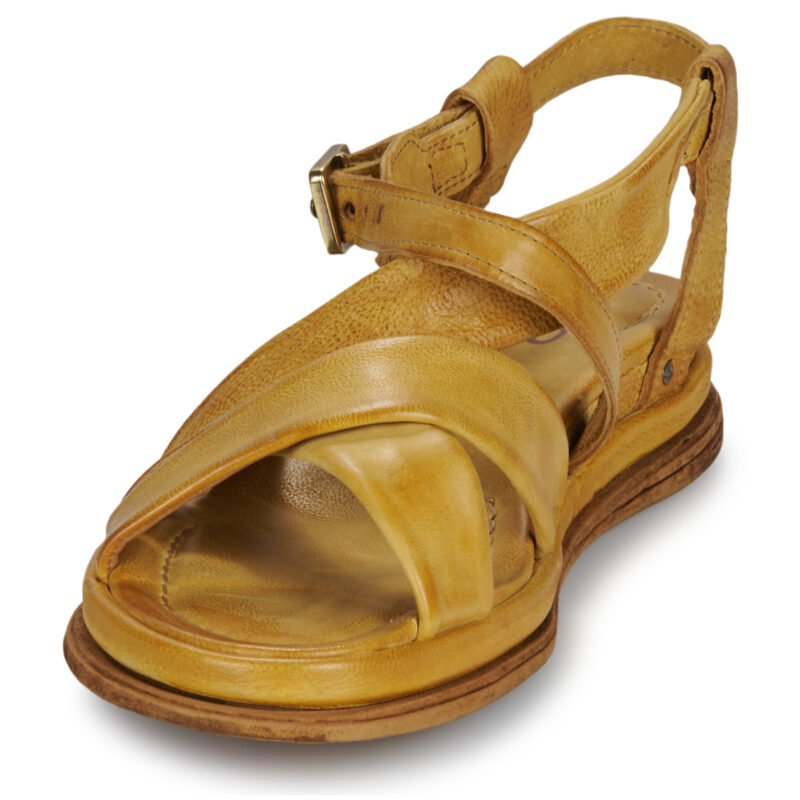 Airstep AS98 L&ouml;ffelriemen-Sandalen f&uuml;r Damen, gelb, niedrig - Gr&ouml;&szlig;e 3