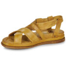 Airstep AS98 L&ouml;ffelriemen-Sandalen f&uuml;r Damen, gelb, niedrig - Gr&ouml;&szlig;e 4