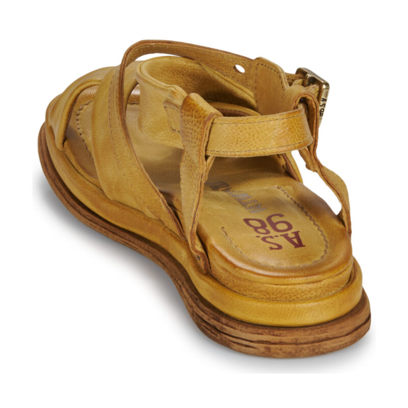 Airstep AS98 L&ouml;ffelriemen-Sandalen f&uuml;r Damen, gelb, niedrig - Gr&ouml;&szlig;e 5