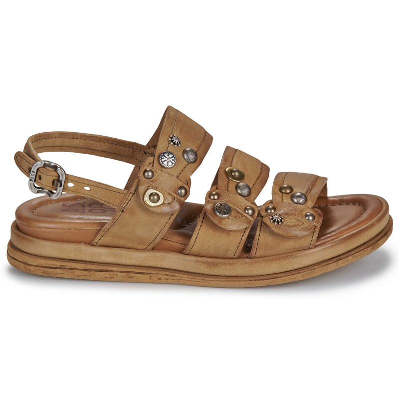 Airstep AS98 SPOON SANDAL JEWEL Braune Damen-Sandalen mit niedrigem Schaft - Gr&ouml;&szlig;e 2