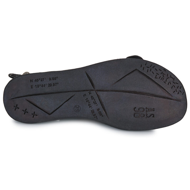 Airstep / A.S.98 SPOON SANDAL JEWEL Schwarz Flache Sandalen Damen - 7