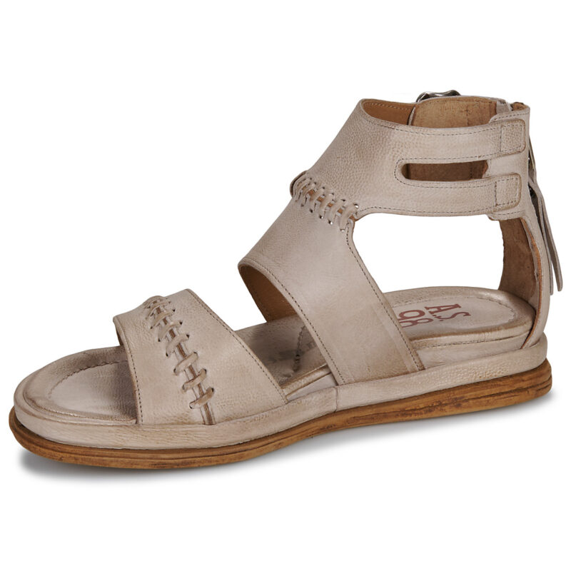 Airstep / AS98 SPOON Beige flache Sandalen f&uuml;r Damen - Gr&ouml;&szlig;e 4
