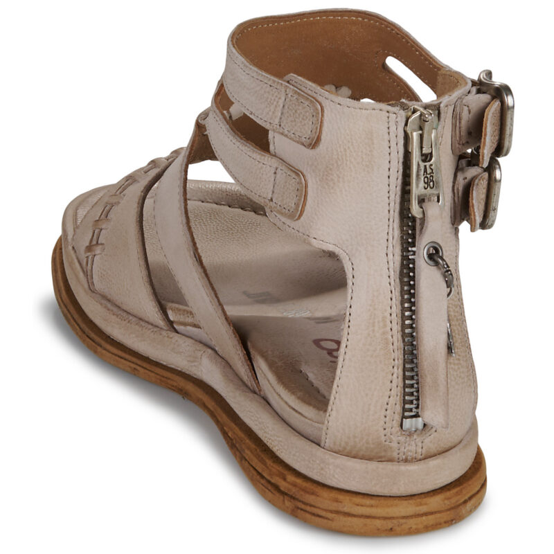 Airstep / AS98 SPOON Beige flache Sandalen f&uuml;r Damen - Gr&ouml;&szlig;e 5