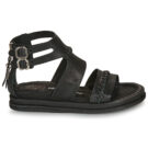 Airstep / AS98 SPOON Schwarze flache Sandalen f&uuml;r Damen - Gr&ouml;&szlig;e 2
