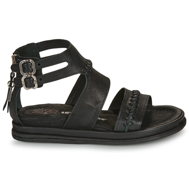 Airstep / AS98 SPOON Schwarze flache Sandalen f&uuml;r Damen - Gr&ouml;&szlig;e 2