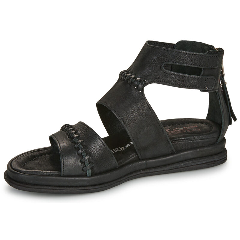 Airstep / AS98 SPOON Schwarze flache Sandalen f&uuml;r Damen - Gr&ouml;&szlig;e 4