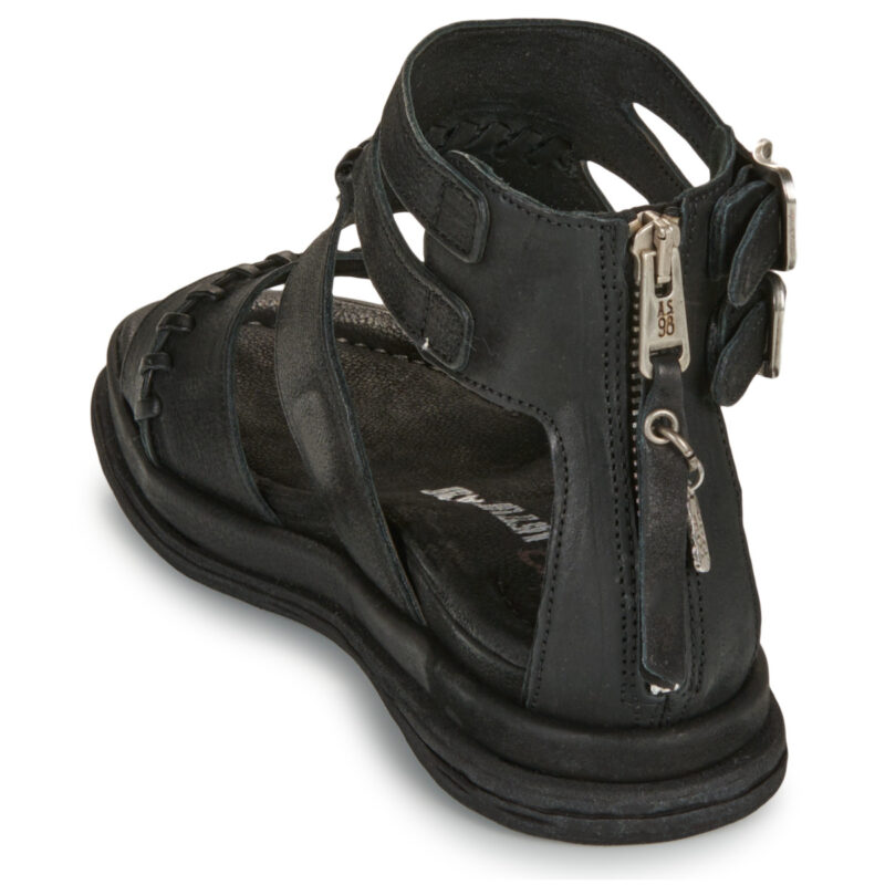 Airstep / AS98 SPOON Schwarze flache Sandalen f&uuml;r Damen - Gr&ouml;&szlig;e 5
