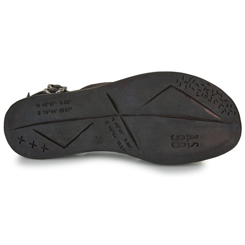 Airstep / AS98 SPOON Schwarze flache Sandalen f&uuml;r Damen - Gr&ouml;&szlig;e 7