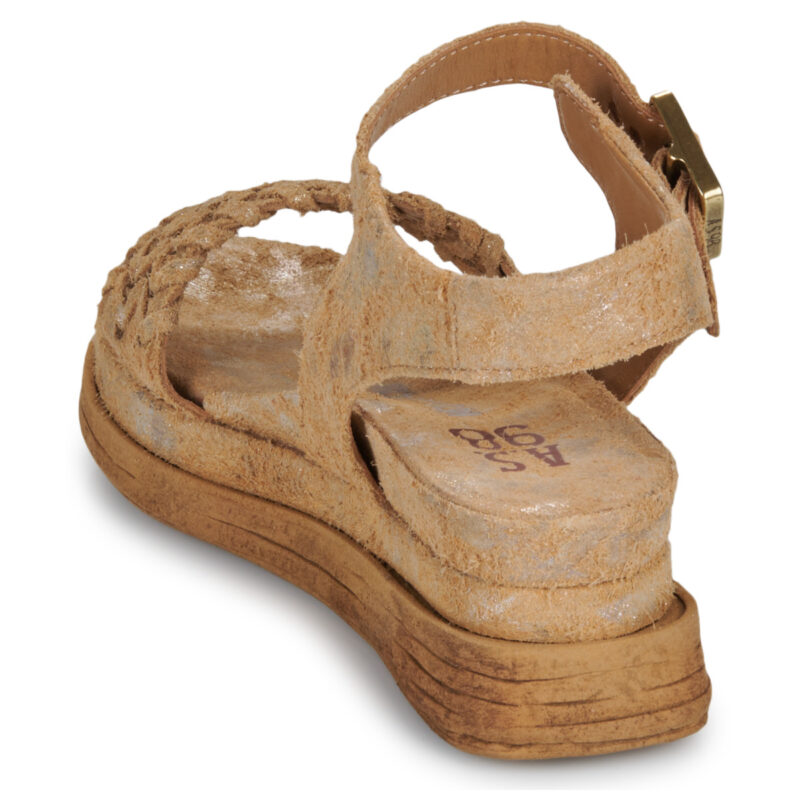 Airstep AS98 LAGOS SANDALEN Braune Keilsandalen Damen - Gr&ouml;&szlig;e 5