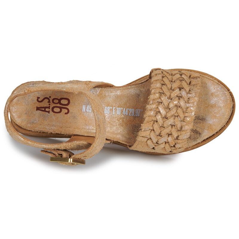 Airstep AS98 LAGOS SANDALEN Braune Keilsandalen Damen - Gr&ouml;&szlig;e 6