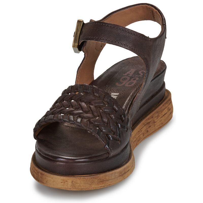 Airstep AS98 LAGOS SANDALEN Braune Keilsandalen Damen - Gr&ouml;&szlig;e 3