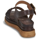 Airstep AS98 LAGOS SANDALEN Braune Keilsandalen Damen - Gr&ouml;&szlig;e 5