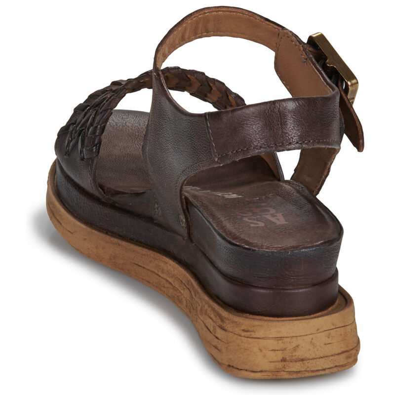 Airstep AS98 LAGOS SANDALEN Braune Keilsandalen Damen - Gr&ouml;&szlig;e 5