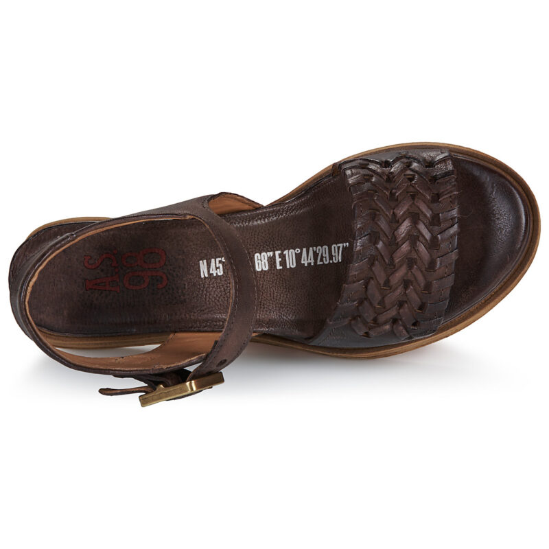 Airstep AS98 LAGOS SANDALEN Braune Keilsandalen Damen - Gr&ouml;&szlig;e 6