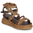 Airstep / A.S.98 LAGOS STUD Braun Keilabsatz Sandalen Damen - 1