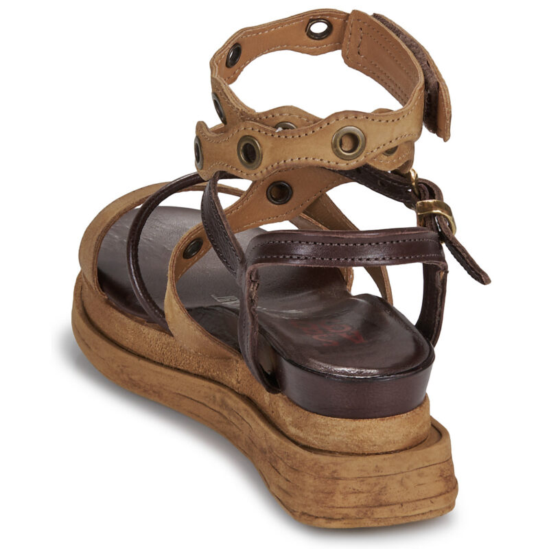 Airstep / A.S.98 LAGOS STUD Braun Keilabsatz Sandalen Damen - 5