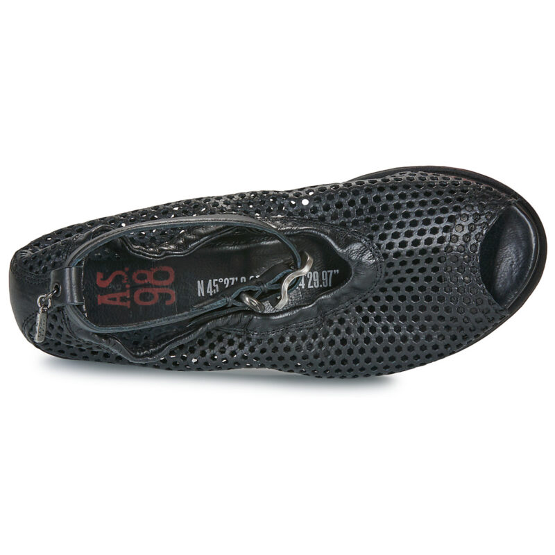 Airstep AS98 LAGOS FIL Schwarze Keilsandalen f&uuml;r Damen - Gr&ouml;&szlig;e 6