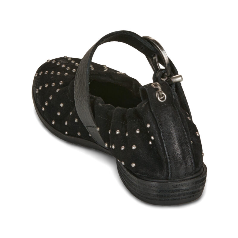 Airstep AS98 ZANNA BALLET Schwarze flache Sandalen f&uuml;r Damen - Gr&ouml;&szlig;e 5