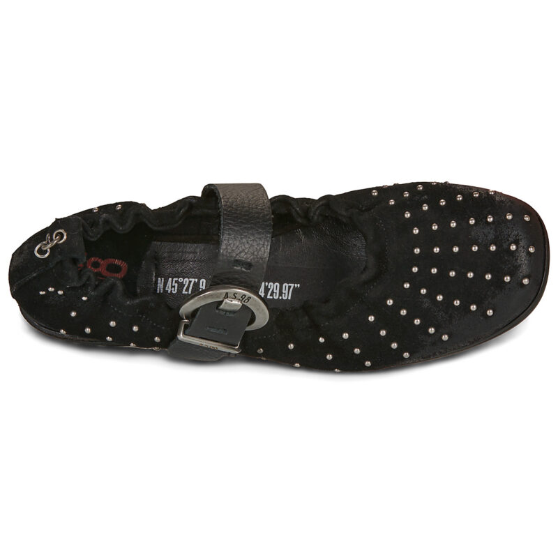 Airstep AS98 ZANNA BALLET Schwarze flache Sandalen f&uuml;r Damen - Gr&ouml;&szlig;e 6