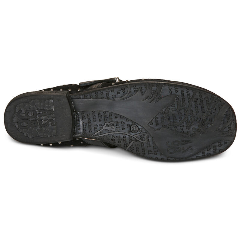 Airstep AS98 ZANNA BALLET Schwarze flache Sandalen f&uuml;r Damen - Gr&ouml;&szlig;e 7