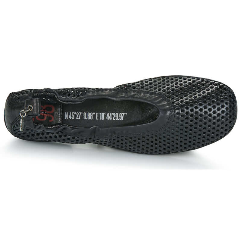 Airstep / AS98 ZANNA PERF Schwarze flache Sandalen f&uuml;r Damen - Gr&ouml;&szlig;e 6