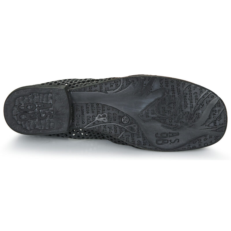 Airstep / AS98 ZANNA PERF Schwarze flache Sandalen f&uuml;r Damen - Gr&ouml;&szlig;e 7