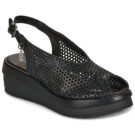 Airstep / A.S.98 SALIS PERF Schwarz Keilabsatz Sandalen Damen - 1