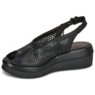 Airstep / A.S.98 SALIS PERF Schwarz Keilabsatz Sandalen Damen - 4