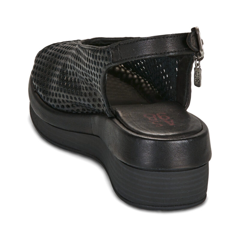 Airstep / A.S.98 SALIS PERF Schwarz Keilabsatz Sandalen Damen - 5