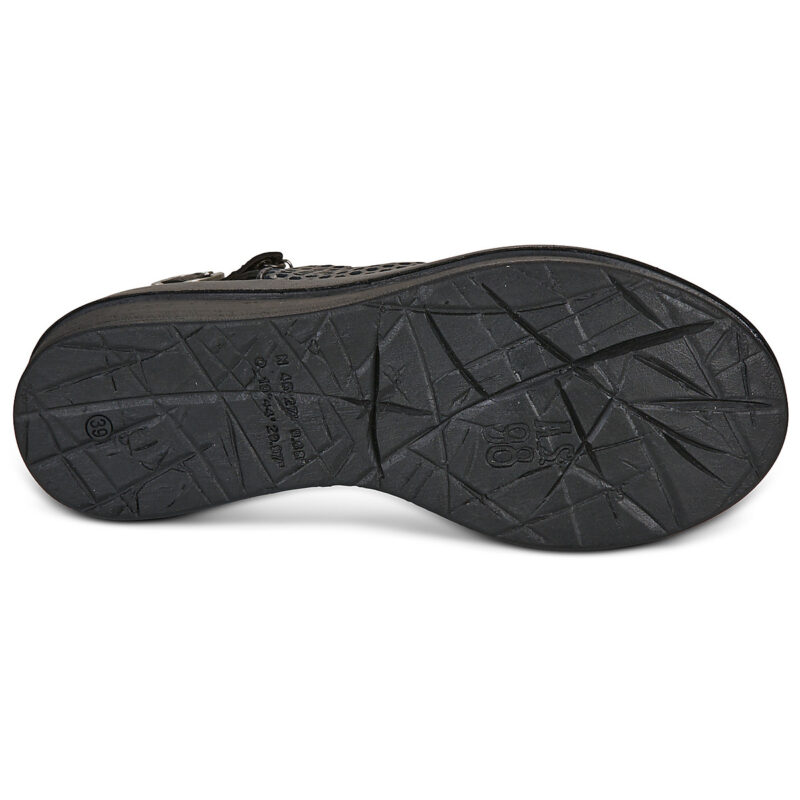 Airstep / A.S.98 SALIS PERF Schwarz Keilabsatz Sandalen Damen - 7