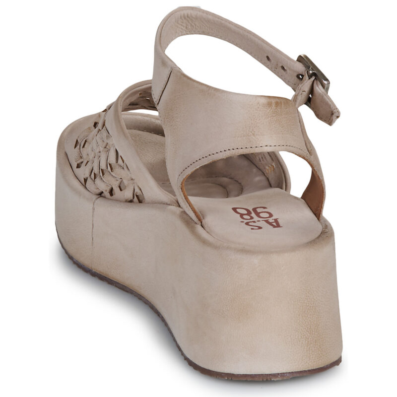 Airstep / A.S.98 MANOLA SANDAL Beige Keilabsatz-Sandalen Damen - 5