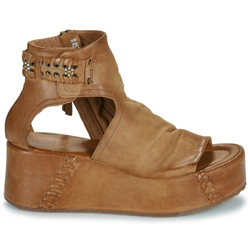 Airstep / A.S.98 MANOLA HI Braun Keilabsatz Sandalen Damen - 2