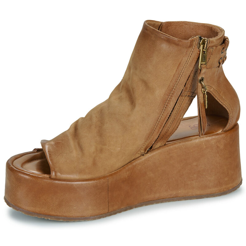 Airstep / A.S.98 MANOLA HI Braun Keilabsatz Sandalen Damen - 4