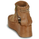 Airstep / A.S.98 MANOLA HI Braun Keilabsatz Sandalen Damen - 5