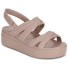 Crocs BROOKLYN KNOT LOW WEDGE Beige Bass Sandalen Damen - 1