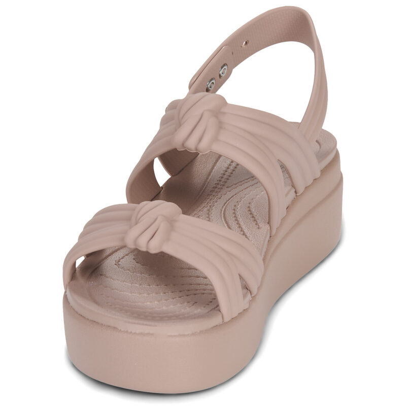Crocs BROOKLYN KNOT LOW WEDGE Beige Sandali bassi Donna - 3