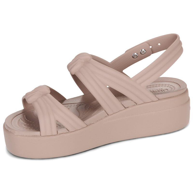Crocs BROOKLYN KNOT LOW WEDGE Beige Sandali bassi Donna - 4