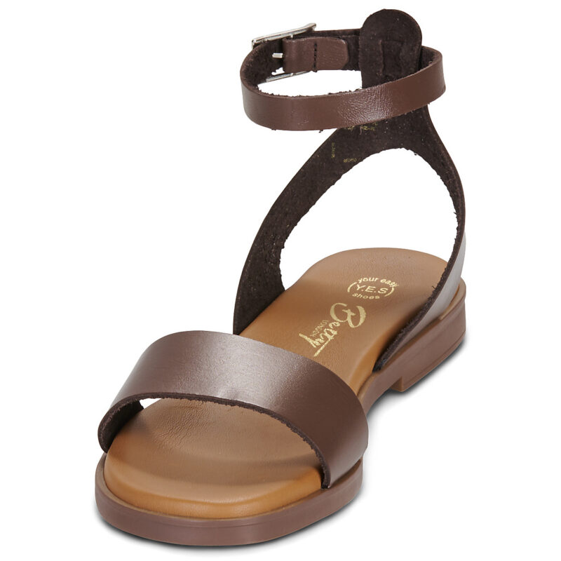 Betty London Sandalias bajas marr&oacute;ns para mujer GIMA - 3
