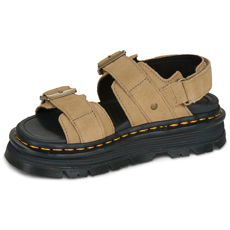 Dr. Martens ZebZag Sandal Savannah Tan EH Suede Beige Sandali con zeppa Donna - 4