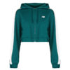 Felpe con cappuccio New Balance INTERLOCK FULL ZIP Verde Felpe con cappuccio Donna
