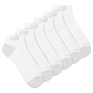 Calcetines deportivos New Balance Active Low Cut, paquete de 6 unidades, color blanco, para mujer.