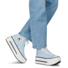 Converse  Chuck Taylor All Star Lift Double Stack  Blu -  Sneakers alte Donna - 8