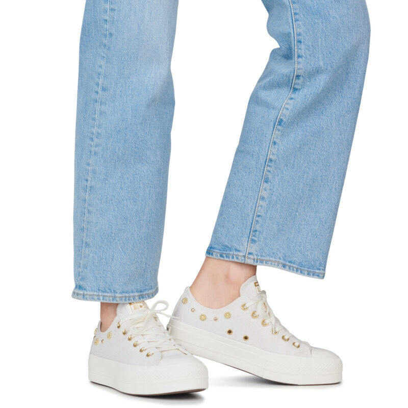 Converse Chuck Taylor All Star Lift Beige Sneakers basse Donna - 8