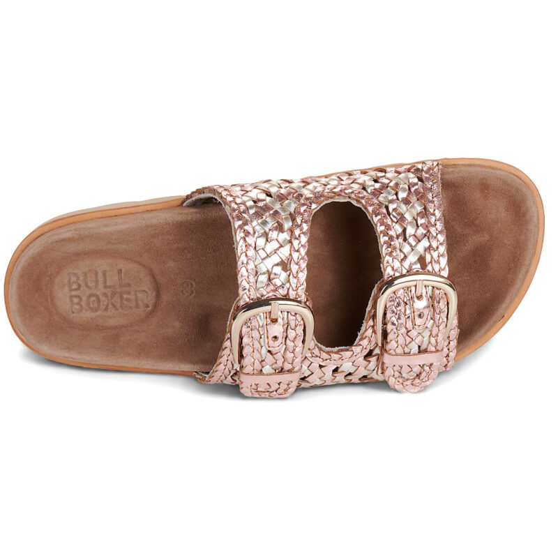 Bullboxer Pantuflas doradas para mujer 6RS0060702 - Talla 6