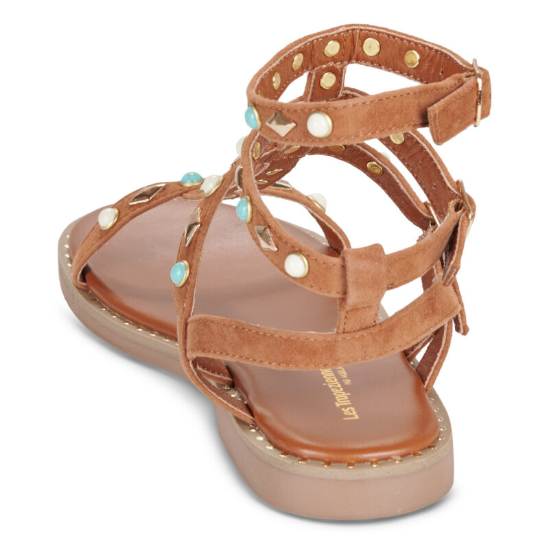 Les Tropeziennes par M.Belarbi CORIKA Braun Flache Sandalen Damen - 5